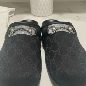 Gucci | Shoes | Gucci Horsebit Mules Slides Black Men Size  display picture 1